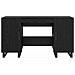Scrivania Rovere nero 140 x 50 x 75 cm Legno multistrato - Foto miniatura 6