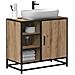 Armadio per Lavabo da Bagno rovere artigianale 65 x 33 x 60 cm - Foto miniatura 3
