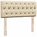 Struttura Letto Pouf con Materasso Crema 120x200 cm in Tessuto - Foto miniatura 9