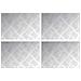 Dischi Quadrati 4 pcs Argento 30 x 20 cm Alluminio - Foto miniatura 1