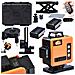 Livella Laser Orange Tiger Rot16l-l - 16 Linee, Autolivellante, Ip54 | Precisione 0,2 Mm / 10 M, 360°x4 | Uso Professionale, Set Completo - Foto miniatura 1