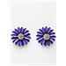 Orecchini a Bottone Lavanda Floreali - Foto miniatura 1