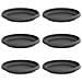 Vassoio Rotondo per Fiori 6 pcs Nero Ø 15,5 x 2 cm Plastica - Foto miniatura 1