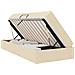 Letto con contenitore e materasso Crema 90 x 190 cm Poliestere - Foto miniatura 1