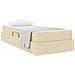 Letto con contenitore e materasso Crema 90 x 190 cm Poliestere - Foto miniatura 3