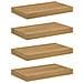 Scaffale da parete 4 pcs Marrone 40 x 23,5 x 4 cm - Foto miniatura 1
