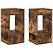 Tavolino 2 pcs Rovere fumé 30 x 30 x 56 cm Legno multistrato - Foto miniatura 1