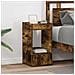 Tavolino 2 pcs Rovere fumé 30 x 30 x 56 cm Legno multistrato - Foto miniatura 2