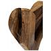 Scultura Cuore Pieno In Teak Riciclato Pezzo Unico - Foto miniatura 5