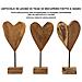 Scultura Cuore Pieno In Teak Riciclato Pezzo Unico - Foto miniatura 7