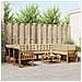 Set di divani da esterno con cuscino 10 pcs Naturale e Beige - Foto miniatura 2
