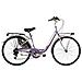 Bici Da Donna Misura 28 Bicicletta Linea Venere Lusso City Bike Con Cambio 6v Completa Di Accessori Con Luci A Led - 43 Viola - Foto miniatura 1