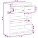 Mobile per scarpe con cassetto Rovere Fumo 73,5 x 36 x 92 cm - Foto miniatura 8