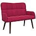 Sofa a Due Posti Rosso vino 115 x 61 x 87 cm Velluto - Foto miniatura 1