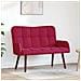 Sofa a Due Posti Rosso vino 115 x 61 x 87 cm Velluto - Foto miniatura 2