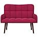 Sofa a Due Posti Rosso vino 115 x 61 x 87 cm Velluto - Foto miniatura 4