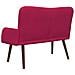 Sofa a Due Posti Rosso vino 115 x 61 x 87 cm Velluto - Foto miniatura 6