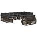 Set Divano da Giardino 12 pcs Grigio e Grigio Scuro polyrattan - Foto miniatura 1