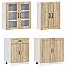 Unità Cucina PORTO 4 pcs Rovere Sonoma Legno ingegnerizzato - Foto miniatura 3
