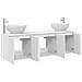 Set di Armadi da Bagno 3 pz Bianco 49,5 x 44,5 x 65 cm - Foto miniatura 6