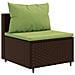 Set Mobili da Giardino 6pz con Cuscini in Polyrattan Marrone - Foto miniatura 4