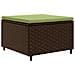 Set Mobili da Giardino 6pz con Cuscini in Polyrattan Marrone - Foto miniatura 5