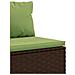 Set Mobili da Giardino 6pz con Cuscini in Polyrattan Marrone - Foto miniatura 6
