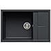 Lavello Unico 310 Granitek 78x50 cm 1 vasca con gocciolatoio Colore Antracite 59 - Foto miniatura 1