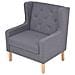 Poltrona In Tessuto Grigio - Foto miniatura 3