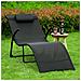 Sdraio Da Giardino Lettini Pieghevoli Poggiatesta Rimovibile 173 * 54 * 69cm Nero Capacità Di Supporto: 150 Kg Ogs45-sch - Foto miniatura 7