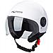 Casco Jet Demi Urban Moto Omologato Ece 22 Visiera Avio Sferica Sonicmoto Bianco M - Foto miniatura 1