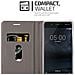 Custodia Compatibile Con Nokia 5 2017 In Grigio Nero - Coperchio Protettiva Con Chiusura Magnetica, Funzione Stand E Tasca Per Le Carte - Foto miniatura 3