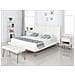 Letto A Doghe In Similpelle Bianco 180 X 200 Cm Betin - Foto miniatura 3