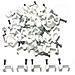 Legare Del Cavo Di Plastica Bianco Piatto Eletico Clip Tv Telefono Internet Fissaggi Di Piombo 50 Pezzi (12 Mm) - Foto miniatura 1