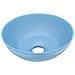 Lavandino da Bagno in Ceramica Azzurro Rotondo - Foto miniatura 1