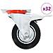 Ruote Girevoli 32 pz 100 mm - Foto miniatura 1