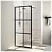 Parete Per Doccia Walk-in Vetro Trasparente Esg 115x195cm Nera - Foto miniatura 1