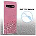 Custodia Compatibile Con Samsung Galaxy S10 Plus In Rosa Con Glitter - Coperchio Protettivo In Silicone Tpu Flessibile Con Glitter Scintillanti - Foto miniatura 3