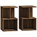 Comodini 2 Pz Rovere Marrone 35x35x55 Cm In Legno Multistrato - Foto miniatura 2