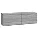 Mobili TV Muro 2pz Grigio Sonoma 100x30x30 cm Legno Multistrato - Foto miniatura 2