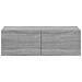 Mobili TV Muro 2pz Grigio Sonoma 100x30x30 cm Legno Multistrato - Foto miniatura 3