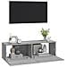Mobili TV Muro 2pz Grigio Sonoma 100x30x30 cm Legno Multistrato - Foto miniatura 4