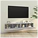 Mobili TV Muro 2pz Grigio Sonoma 100x30x30 cm Legno Multistrato - Foto miniatura 8