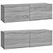 Mobili TV Muro 2pz Grigio Sonoma 100x30x30 cm Legno Multistrato - Foto miniatura 1