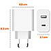 Caricabatterie, Spina Da Muro Originale Usb + Usb-c 33w Bianco - Foto miniatura 3