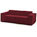 Divano Fisso Paola, Divano Componibile A 2 Posti Lineare, 100% Made In Italy, Sofà Moderno Da Soggiorno In Tessuto, Cm 220x95h70, Rosso - Foto miniatura 2