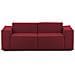 Divano Fisso Paola, Divano Componibile A 2 Posti Lineare, 100% Made In Italy, Sofà Moderno Da Soggiorno In Tessuto, Cm 220x95h70, Rosso - Foto miniatura 3