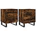 Comodini 2 Pz Rovere Fumo 40x35x47,5 Cm In Legno Multistrato - Foto miniatura 2