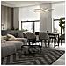 Lampadario A Sospensione Moderno Line Metallo Oro Acrilico 6 Luci Led 79w - Foto miniatura 2