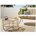 Tavolino Rattan Naturale E Nero 67 X 67 Cm Cesenatico - Foto miniatura 1